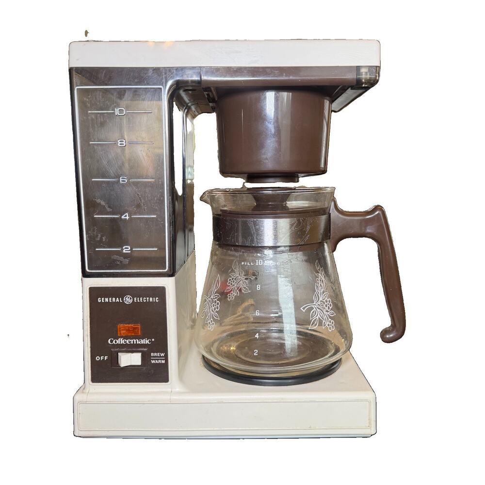Vintage GE Coffeematic Brew Starter 10cup Coffee Maker Tested